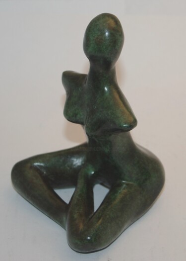 Skulptur mit dem Titel "LOTUS" von Xavier Houdayer, Original-Kunstwerk, Bronze