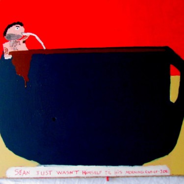 Painting titled "Just One Cup" by Howard Meehan Meehan, Original Artwork, Acrylic
