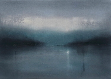 Ζωγραφική με τίτλο "Nocturne in Winter'…" από Howard Sills, Αυθεντικά έργα τέχνης, Λάδι