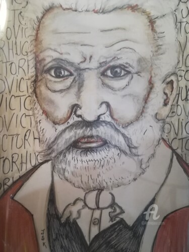 "Victor hugo" başlıklı Resim Jen Simba Ka J. S. K tarafından, Orijinal sanat, Mürekkep