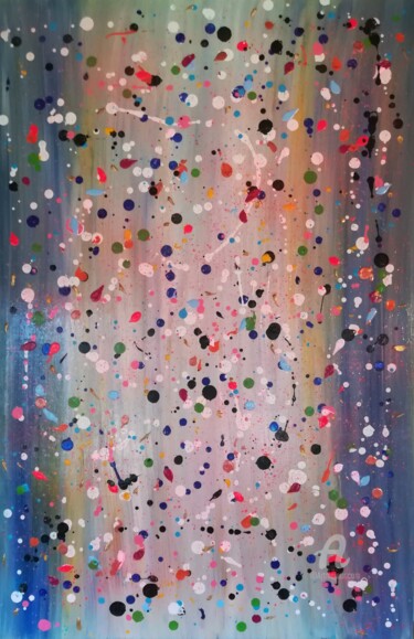 Peinture intitulée "Confettis" par Jen Simba Ka J. S. K, Œuvre d'art originale, Acrylique Monté sur Châssis en bois