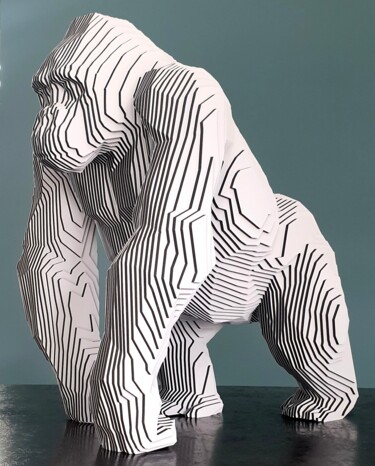 雕塑 标题为“gorilXeroF” 由Hoze, 原创艺术品, 树脂