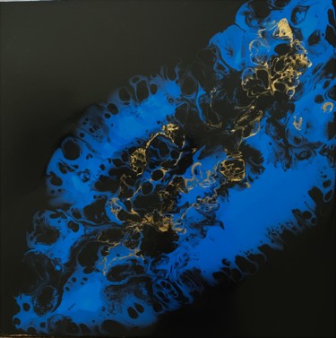Pittura intitolato "Electric Blue" da Heather Prall, Opera d'arte originale, Acrilico Montato su Telaio per barella in legno