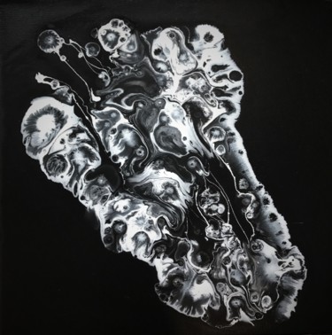 Картина под названием "Heart" - Heather Prall, Подлинное произведение искусства, Акрил Установлен на Деревянная рама для нос…