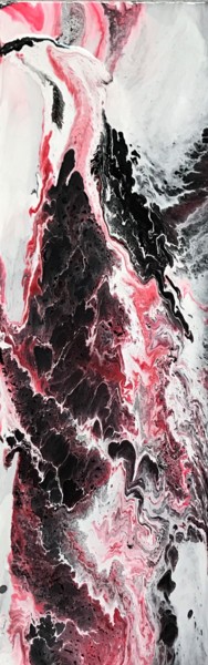 Peinture intitulée "Black, White & Red" par Heather Prall, Œuvre d'art originale, Acrylique