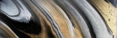 Картина под названием "Strata" - Heather Prall, Подлинное произведение искусства, Акрил Установлен на Деревянная рама для но…