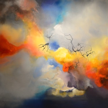 Malerei mit dem Titel "Morninglight 3" von Hanneke Pereboom, Original-Kunstwerk, Acryl Auf Keilrahmen aus Holz montiert