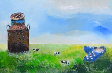 Malerei mit dem Titel "The farmer 2#artist…" von Hanneke Pereboom, Original-Kunstwerk, Acryl