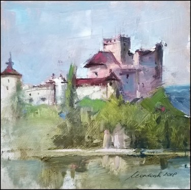 Malarstwo zatytułowany „Zamek  "Dunajec"” autorstwa Kazimierz Mordarski, Oryginalna praca, Olej