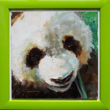 Painting titled "Panda 1" by Kazimierz Mordarski, Original Artwork, Oil