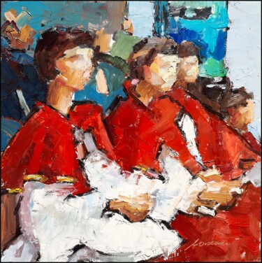 Pintura titulada "Altar boys" por Kazimierz Mordarski, Obra de arte original, Oleo