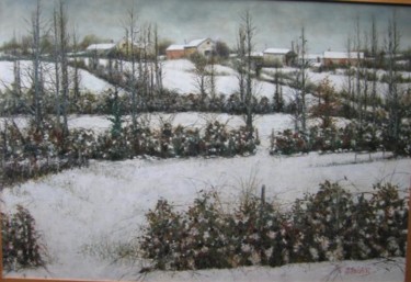 Peinture intitulée "neige à la grande G…" par Henry-Pierre Troussicot, Œuvre d'art originale, Huile