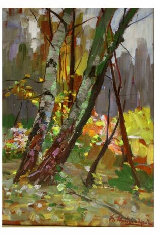 Painting titled "The Autumn in Nork" by Hrant Stepanyan, Original Artwork