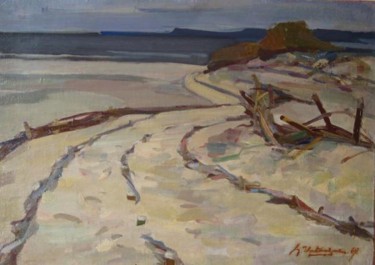 Painting titled "Baltic sea shore" by Hrant Stepanyan, Original Artwork