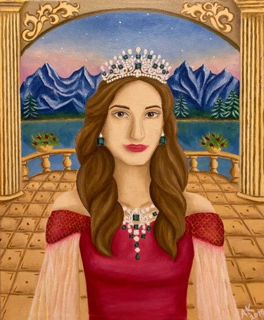 "Emerald Princess" başlıklı Tablo Anastasia Kurganova tarafından, Orijinal sanat, Petrol