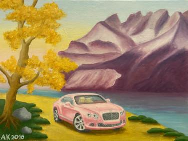 Painting titled "Passion Pink" by Anastasia Kurganova, Original Artwork, Oil