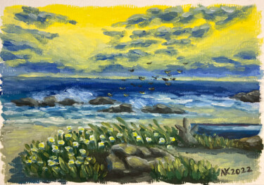 Painting titled "Morning Breeze" by Anastasia Kurganova, Original Artwork, Oil