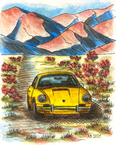 绘画 标题为“Autumn Voyage” 由Anastasia Kurganova, 原创艺术品, 水彩