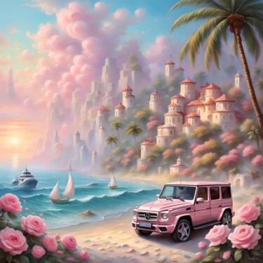 Digital Arts titled "Pink Dream" by Anastasia Kurganova, Original Artwork, AI generated image