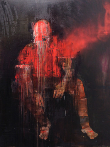 A Divided Man Painting titled "A Divided Man" by Miloš Hronec, Original Artwork, Oil