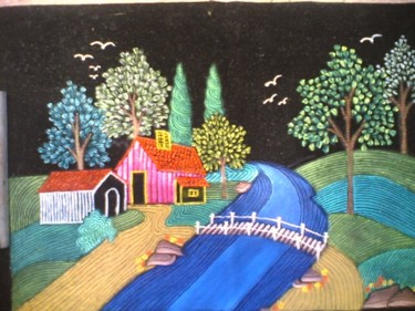 Painting titled "home velvette paint…" by Gunaroopam Raja, Original Artwork