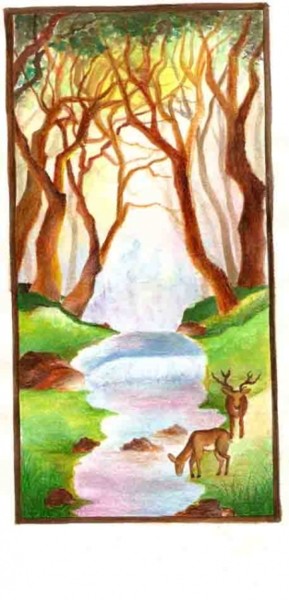 Painting titled "water color painitng" by Gunaroopam Raja, Original Artwork