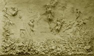 Escultura titulada "Batalla de Troya" por Hernando Sánchez, Obra de arte original