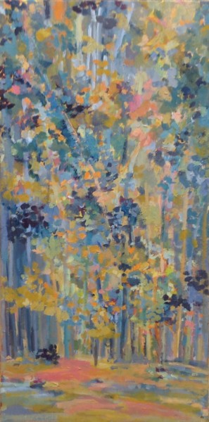 Peinture intitulée "La forêt enchantée" par Hélène Spieldenner, Œuvre d'art originale, Huile