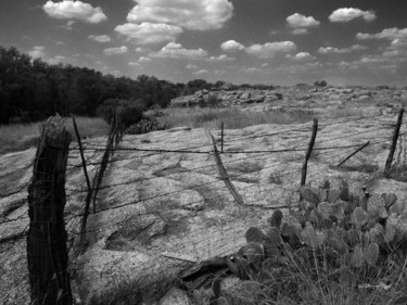 Photography titled "Hill Country Fence" by Travis Burgess, Original Artwork, Digital Photography