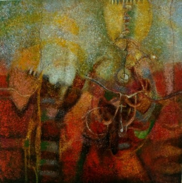 Painting titled "Demonios" by Alfredo Garcia, Original Artwork, Oil