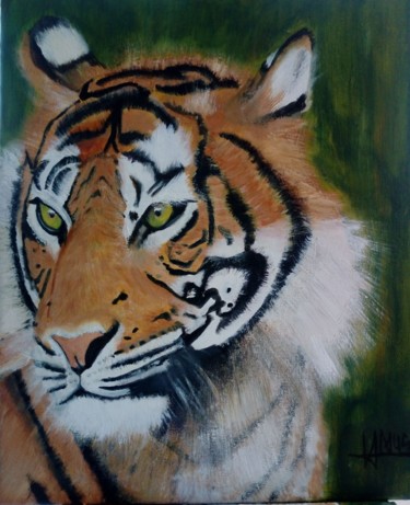 Painting titled "Tigre" by Aurelie Hays, Original Artwork, Acrylic