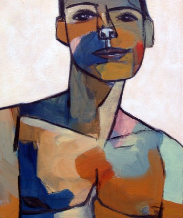 Painting titled "L'homme de couleur" by Cédric Marachian, Original Artwork, Acrylic
