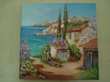 Peinture intitulée "Littoral Provençal…" par Catherine Huard, Œuvre d'art originale