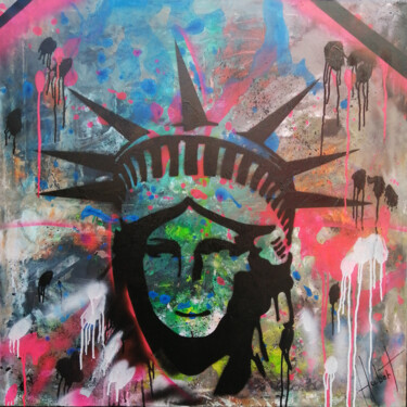 Statue, liberté Peinture intitulée "Statue, liberté" par Hubert, Œuvre d'art originale, Acrylique