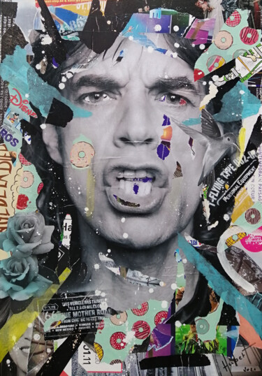 M Jaguer Collages titled "M Jaguer" by Hubert, Original Art, Collages