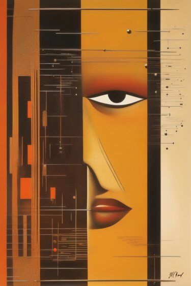 Grafika cyfrowa / sztuka generowana cyfrowo zatytułowany „Maski 03” autorstwa Hubert Chmiel, Oryginalna praca, Obraz generow…