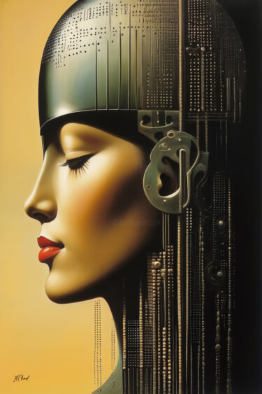"Maski 06" başlıklı Dijital Sanat Hubert Chmiel tarafından, Orijinal sanat, AI tarafından oluşturulan görüntü