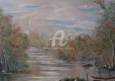 Peinture intitulée "paysage-d-eau.jpg" par Hubert De Guyon, Œuvre d'art originale, Huile