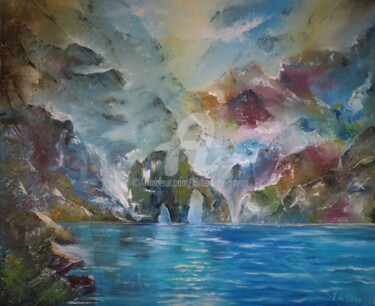 Pintura titulada "L'eau et la terre" por Hubert De Guyon, Obra de arte original, Oleo
