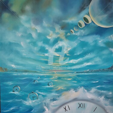 Peinture intitulée "le temps" par Hubert De Guyon, Œuvre d'art originale, Huile