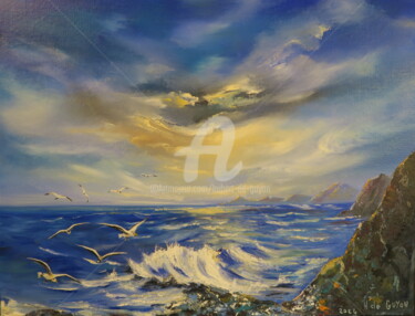 제목이 "paysage marin 35"인 미술작품 Hubert De Guyon로, 원작, 기름