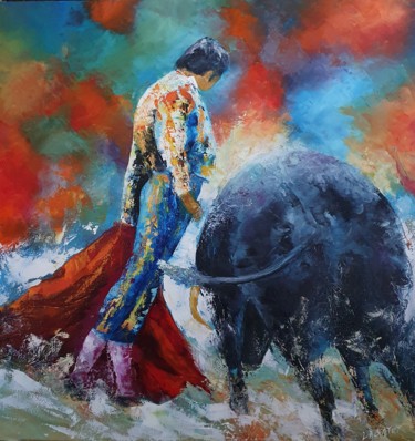 Pintura intitulada "Torrero" por Hubert Labatut, Obras de arte originais, Óleo