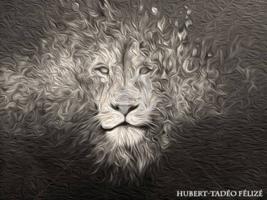 Arte digitale intitolato "lion.jpg" da Hubert-Tadéo Félizé, Opera d'arte originale, Pittura digitale