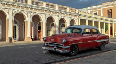 Fotografia intitulada "L'américaine" por Hubert Trublard, Obras de arte originais, Fotografia digital Montado em Alumínio