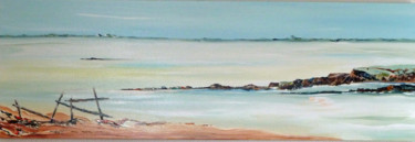 Painting titled "en bord de mer" by Hubert, Original Artwork, Oil