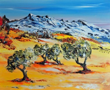 Painting titled "Montagne Sainte Vic…" by Hubert, Original Artwork