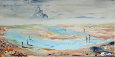 Peinture intitulée "brume sur le Mont S…" par Hubert, Œuvre d'art originale