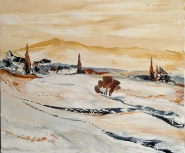 Painting titled "en-hiver" by Hubert, Original Artwork