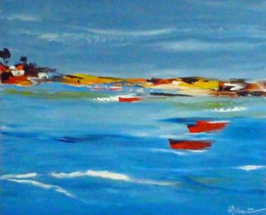 Painting titled "le-port-12-f.jpg" by Hubert, Original Artwork, Oil