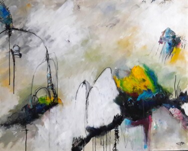 Schilderij getiteld "Strange attraction" door Hubertus Brunstering, Origineel Kunstwerk, Acryl